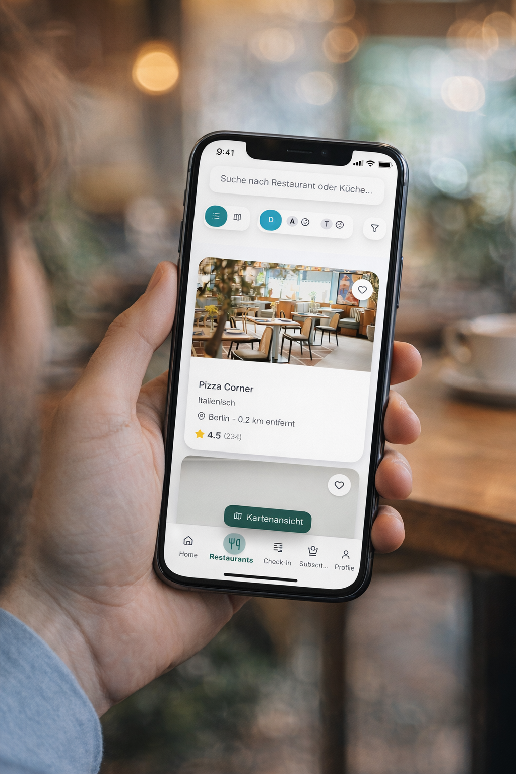 Smartphone App für Essensabholung